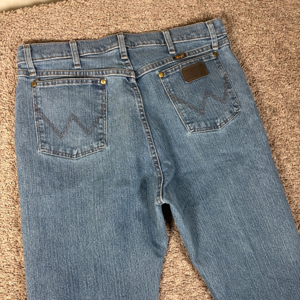 Wrangler Mens Five Star Premium Denim Straight Leg Jeans Blue 36x34 (Fits 34x34)